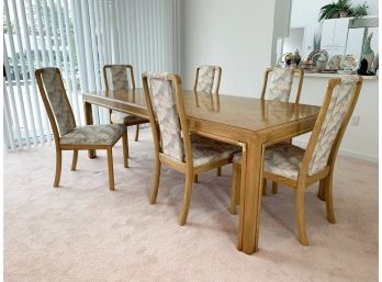 Drexel Heritage Blonde Wood Dining Suite