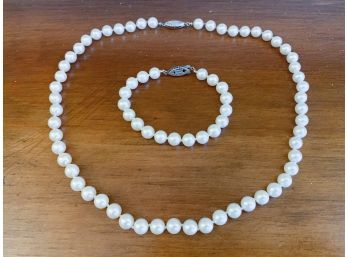 Pearl Necklace And Bracelet