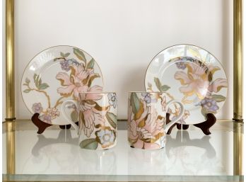 A Pair Of Fritz & Floyd Cups And Saucers Used Only For Display