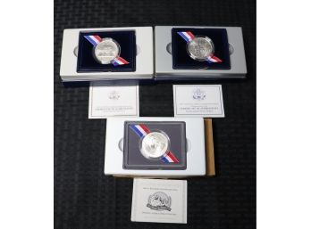 Z50    Lot Of US Mint Commemorative Silver Dollars - 2002 Military Academy - 2003 First In Flight