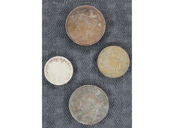 Z73   Early US Type Coin Lot 1826 ,1841, 1864 & 1883