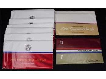 C24   Lot Of (11) US Mint Uncirculated Coin Sets 1984,1986, & 1987