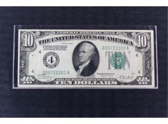 P6    Series 1928 A $10 Federal Reserve Bank Note
