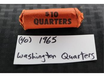 B35  Uncirculated Roll (40) 1965  Washington Quarters