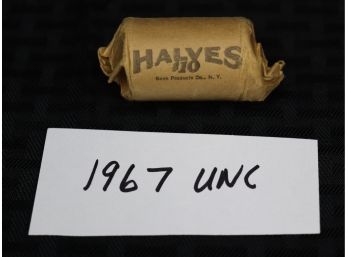 B3 Roll Of (20) 1967 Uncirculated Kennedy Half Dollars 40 % Silver