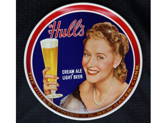 Vintage Advertising Beer Tray Hull's Brewing New Haven , CT