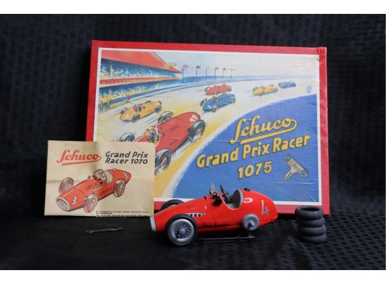 Vintage Schuco Toy Wind Up Tin Race Car Toy