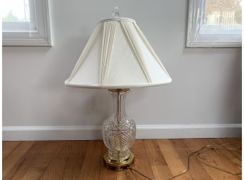 Waterford Crystal & Brass Lamp