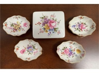 Royal Crown Derby Bone China Trinket Dishes - Made In England