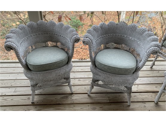 Pair Of  Antique Wicker Chairs