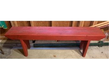 Red Painted Bench