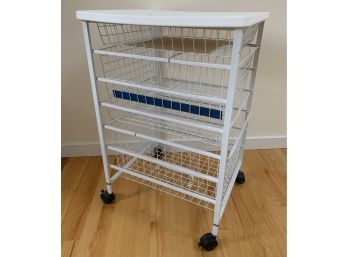 Storage Cart With Four Baskets