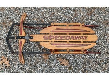 Speedway Wood Sled With Metal Runners