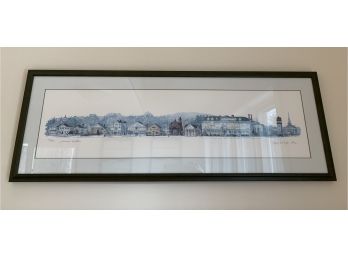 Lithograph Of Stockbridge Mass Signed And Numbered