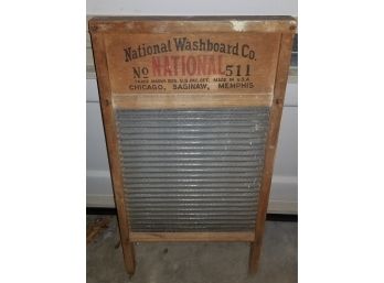 “National Washboard Company” Glass Washboard