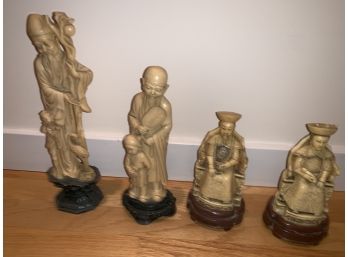 Four Oriental Resin Figurines