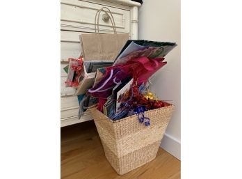 Basket With Gift Bags And More
