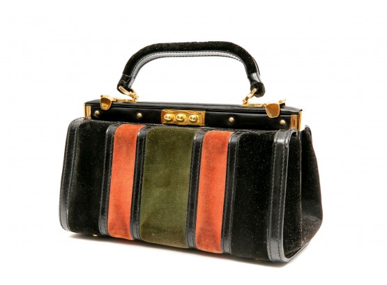 Vintage Josef Italy Leather And Suede Handbag