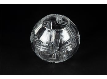 Cut Glass Spherical Vase