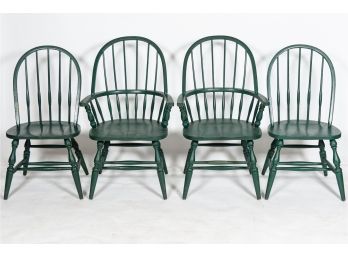 Set Of Four Windsor Style Dining Chairs