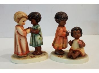 Two Hummel Figurines 'Gentle Fellowship' & 'Friends Together'