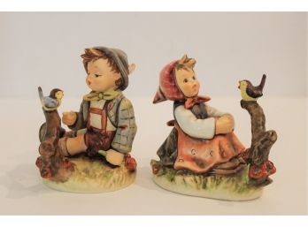 Two Vintage Hummel 'Whistler's Duet' & 'In Tune' Figurines