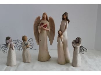 Lot Of Willow Tree & At Home America Angel Figurines