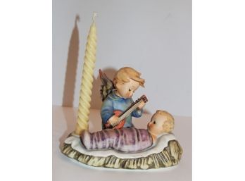 Vintage Hummel 'Lullaby' Candleholder TMK6 - Angel & Baby Jesus