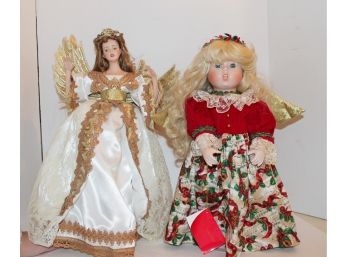Goebel Musical Angel Doll & Seymour Mann Angel Porcelain Dolls