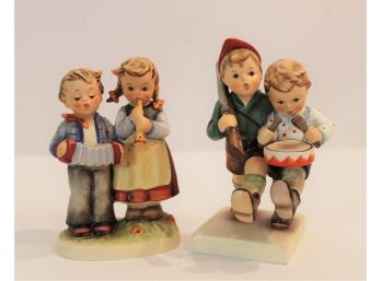 Two Vintage Hummel Figurines 'Birthday Serenade' & 'Volunteers'