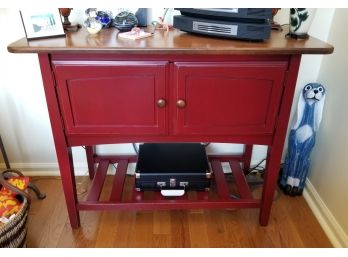 Painted Console With Storage Cabinets And Shelf - POUGHQUAG PICKUP