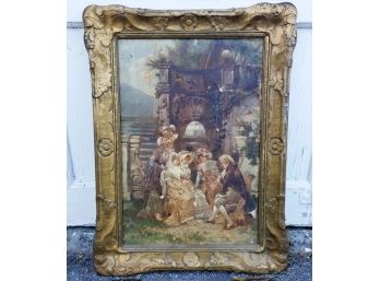 Antique Oil Painting In Beautiful Gold Frame - MILLBROOK PICKUP