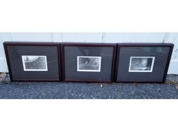 Trio Of Framed Monochrome Abstract Photography Giclee Prints - MILLBROOK PICKUP