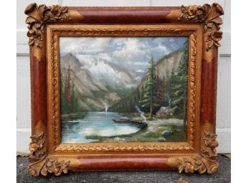 Gorgeous Signed Oil On Canvas In Ornate Frame - MILLBROOK PICKUP