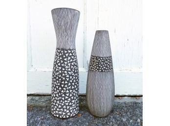 2 Large Contemporary Stoneware Vases - MILLBROOK PICKUP
