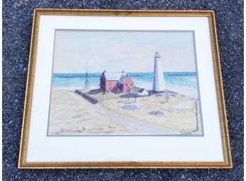Beautiful Watercolor Lighthouse Scene - MILLBROOK PICKUP