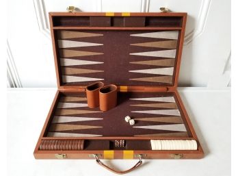 Handsome Backgammon Set In Carrying Case - MILLBROOK PICKUP