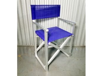 Set/4 Modern Steel Frame Folding Director's Chairs - MILLBROOK PICKUP