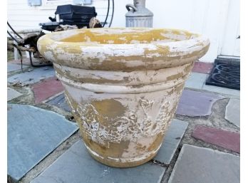Vintage Stone Planter With Distressed Paint Finish - MILLBROOK PICKUP