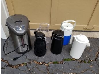 Assorted Water/Beverage Dispenser And Carafes