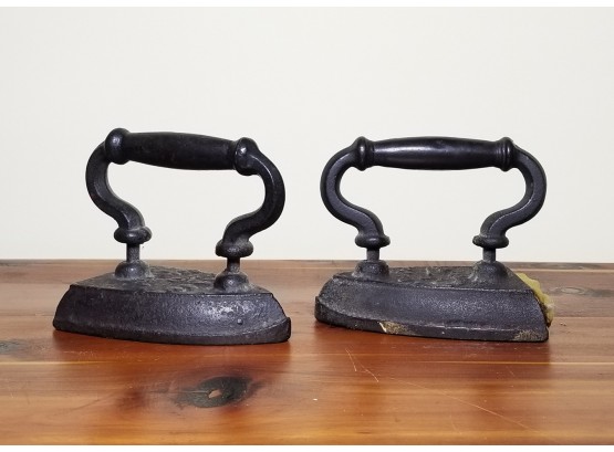 Pair Of H. B. & Co. Antique Primitive Sad Irons/Flat Irons