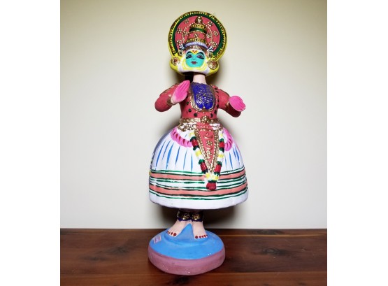 Kerala Pottery Kunchikari Dancer Bobble Figure