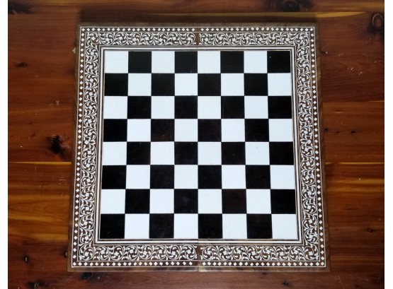 Persian Style Ornately Painted Folding Wooden Chess Board