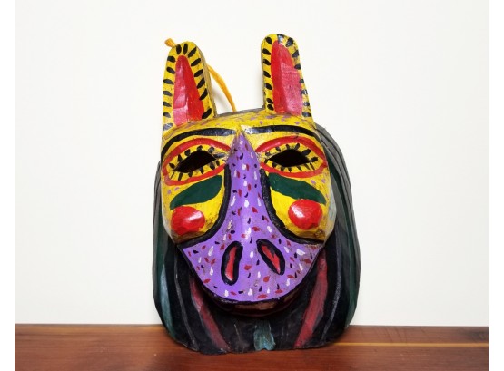 Guatemalan Folk Handcrafted Horse Face Mask