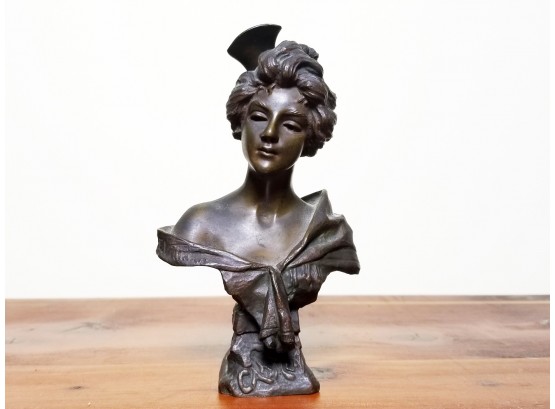 Replica Cast Bronze Bust Of Carmen By Emmanuel Vikkanis