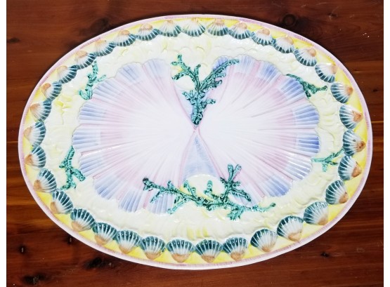 Large Vietri Ceramic Oval Serving Platter