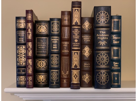 9 Leather Bound Titles From The Easton Press 100 Greatest Books Ever Written
