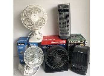 Lot Of Portable Fans And Heaters