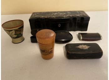Collection Of Vintage Snuff Boxes