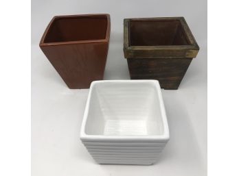 Collection Of 3 Square Garden Planters